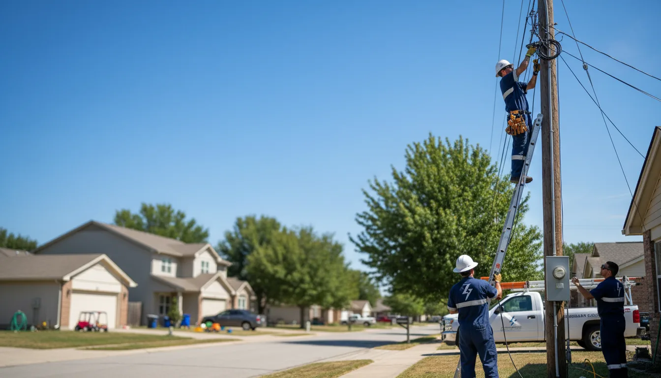 Residential electrician providing installation services in Pursglove, WV